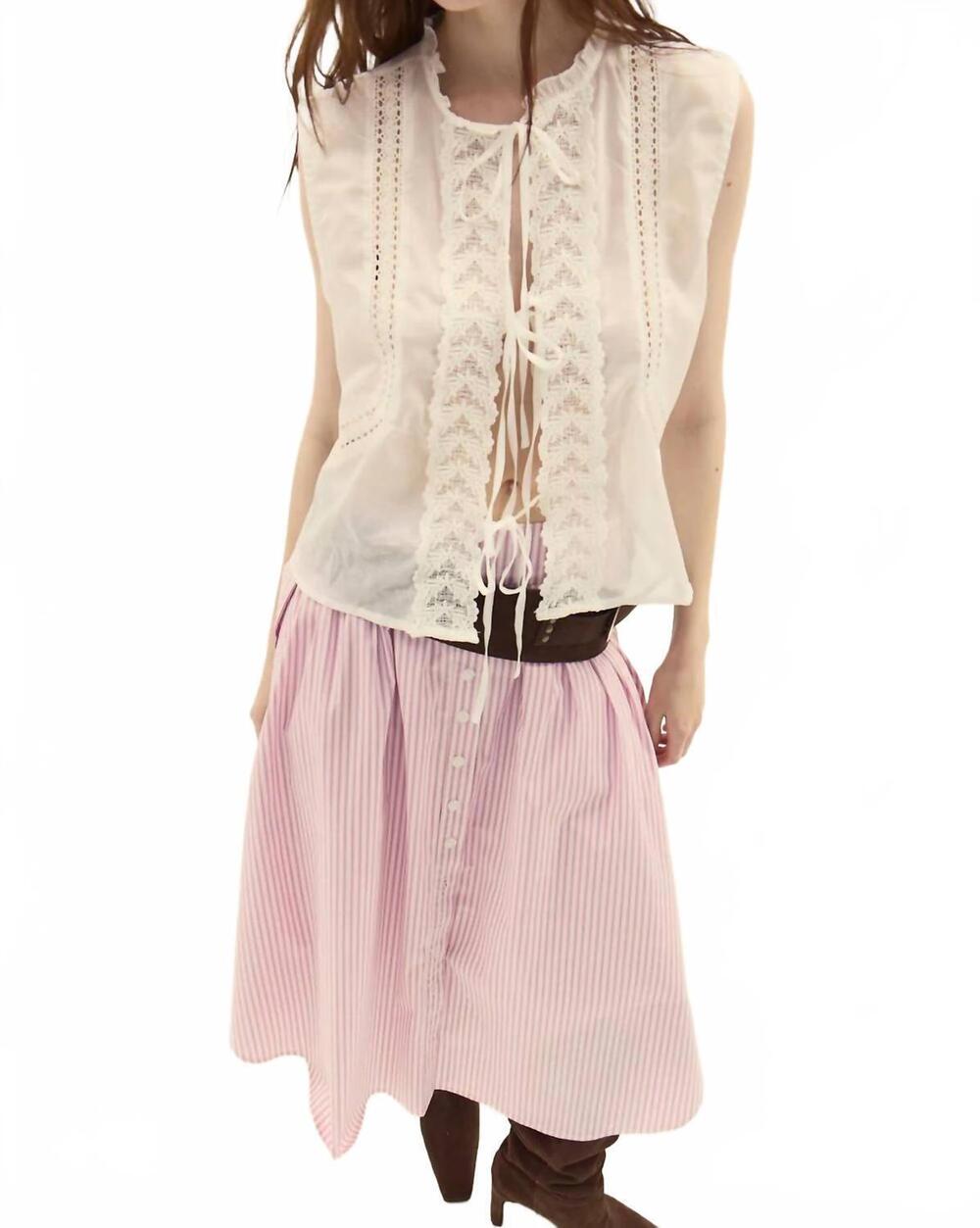 NEW DELUC rodas blouse in ecru